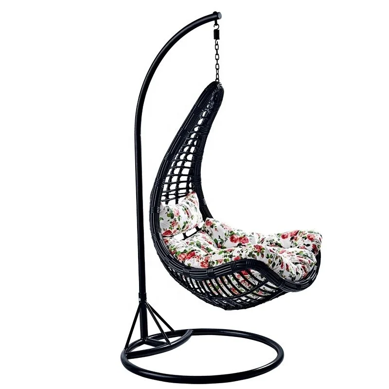 Недорогой ротанговый качающийся стул, маленький гамак из полиэтилена, Плетеный завод Foshan D021