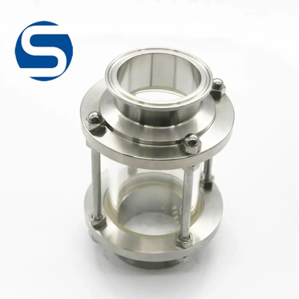 
304/316L High Pressure 304 Sanitary Flange Tri Clamp Union Sight Glass 