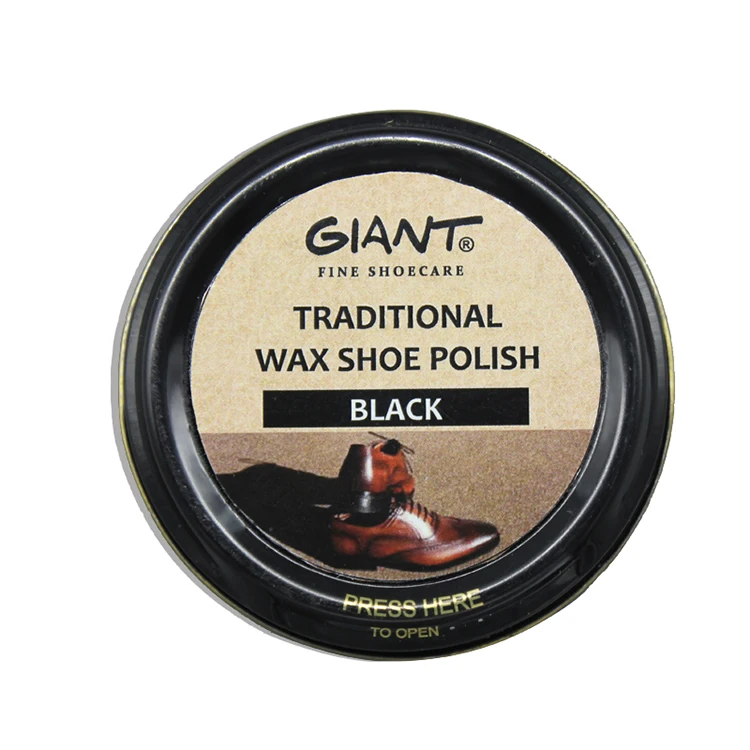 Giant traditional 50ml tin wax black shoe polish