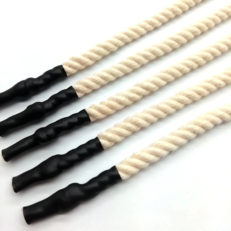 Wholesale natural color decorative round twisted cotton rope 3-strand cotton cord