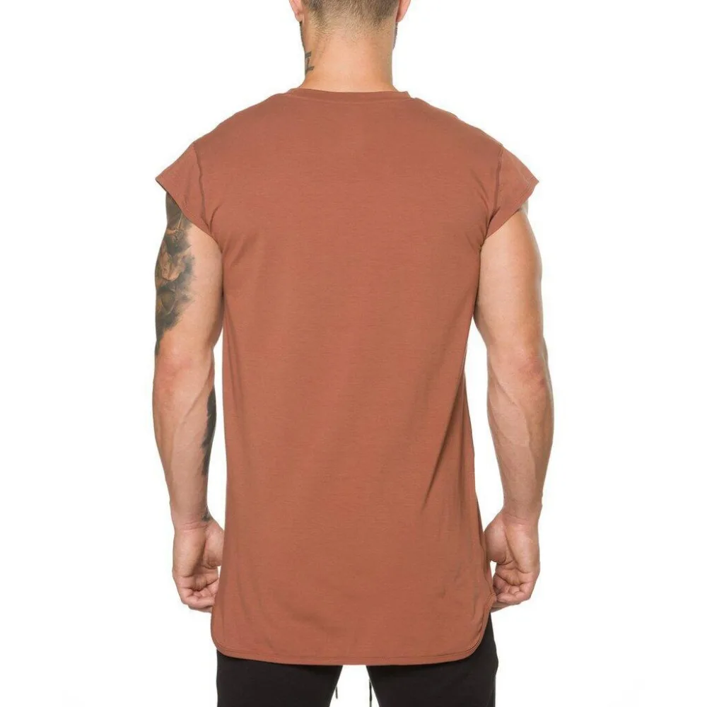 o-neck custom logo printed 95 cotton 5 spandex rounded hem mens fitness t shirt in bulk