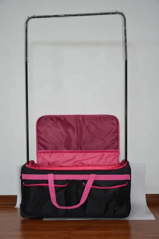 Unisex Nylon Trolley Dance Bag with Rack Fashion Sport Ballet Garment Bag for Travel Waterproof Logo Pattern Shoulder Style