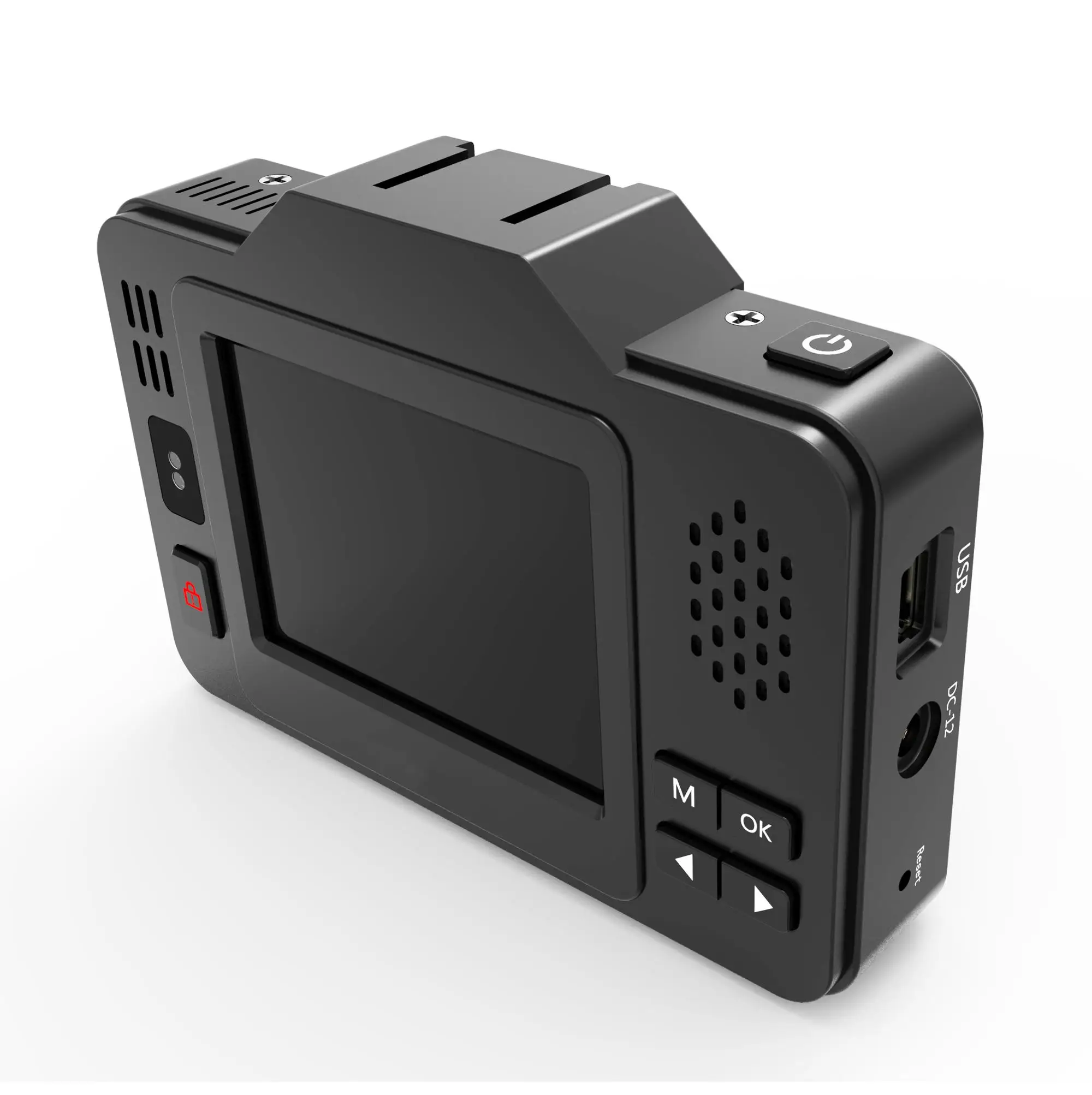 
2.3inch Super HD 1296p Car Camera Video Recorder with gold signature Radar detector 