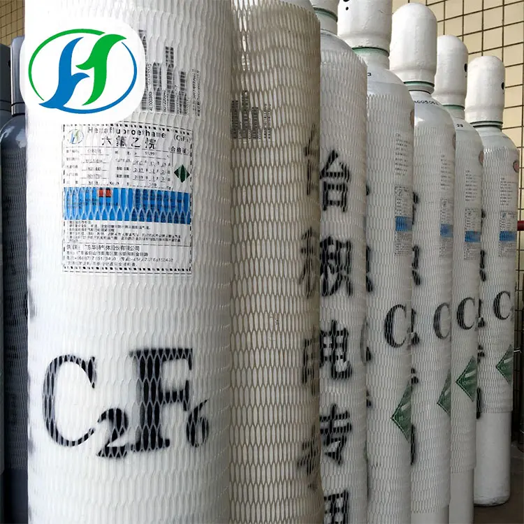 
99.999% Purity Halocarbon116 Refrigerant Gas Hexafluoroethane C2F6 for Semiconductor 