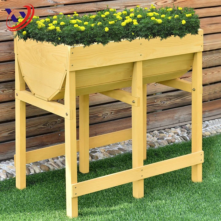 Hot Sale Cheap Wood Planter Garden Bed Box Stand For Backyard