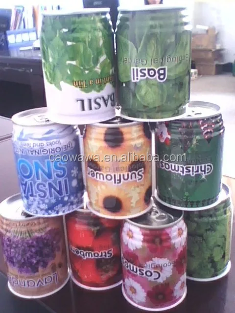 
Herb Seeds Can Flower Tin Pot For Herb promotion gifts 