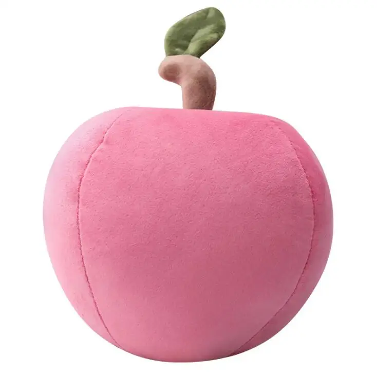 High Quality Stuffed Super Soft Custom Size Big Red Plush Apple Fruit Pillow Toy
