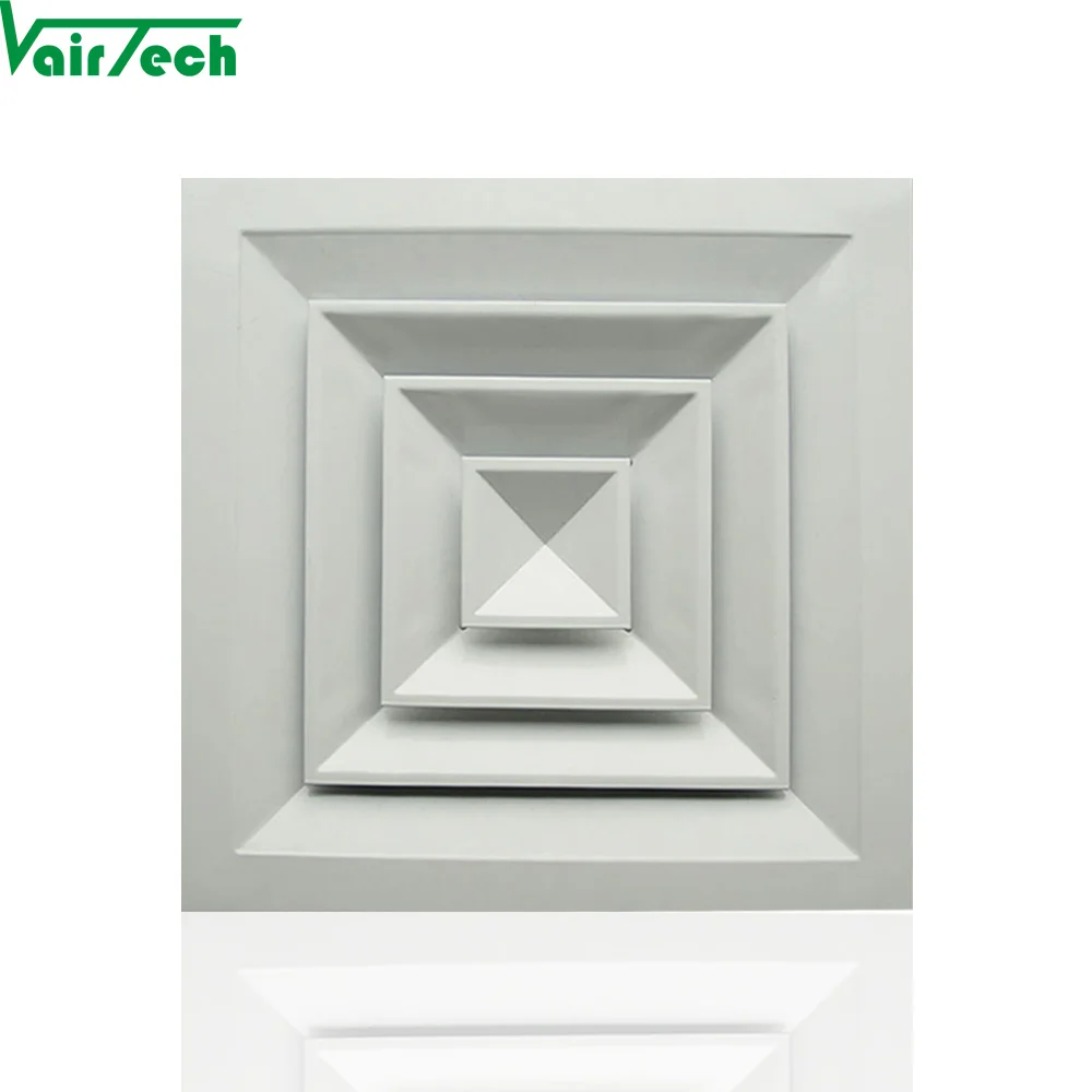 hvac system ceiling grille aluminum square false ceiling in 4 way air diffuser