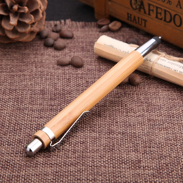 Eco friendly promotional custom wooden Bamboo stylus pen