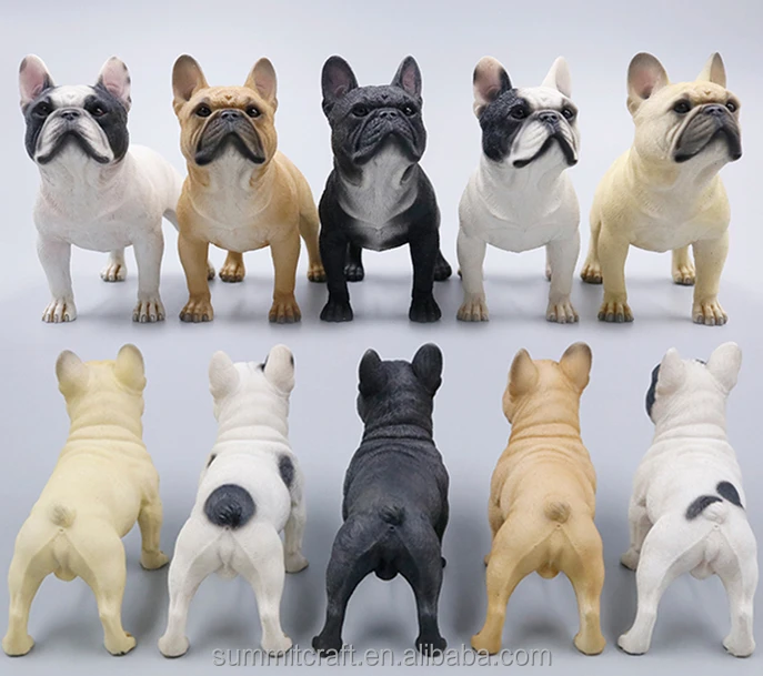 16 scaled life like dog model resin french bulldog figurines