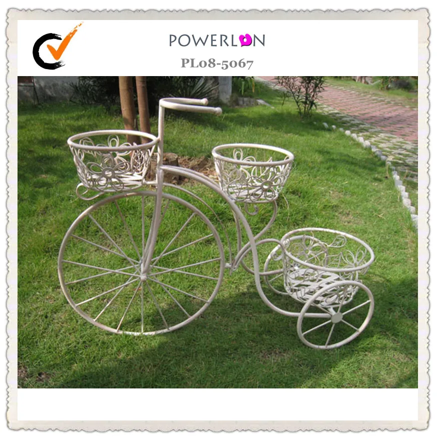 
Bicycle Planter Stands Outdoors Garden Decorative Pot Holder 