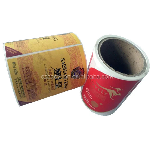 Wine Beverage Bottle stamping Labels gold stamping gold blocking stickers