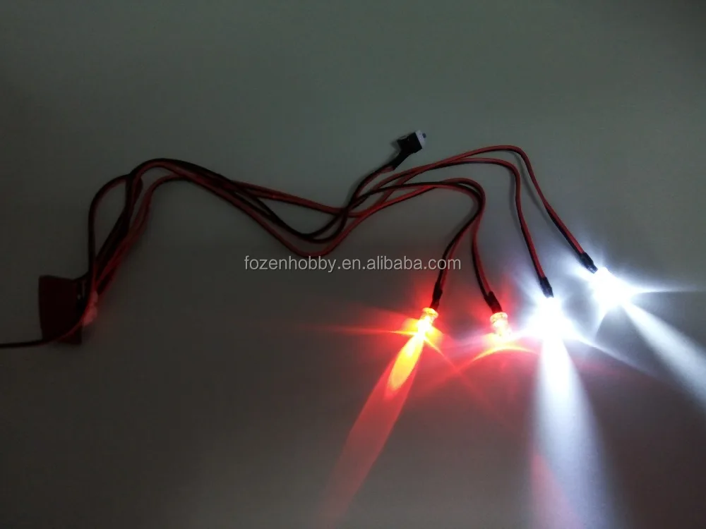 RC Car Truck 4 LEDs Head & Tail White & Red Light for Drift car,Mini savge,Rock Crawler
