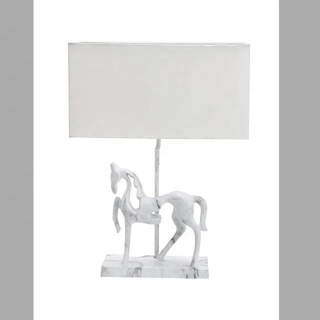 indoor antique animal resin horse table lamp and china lamp