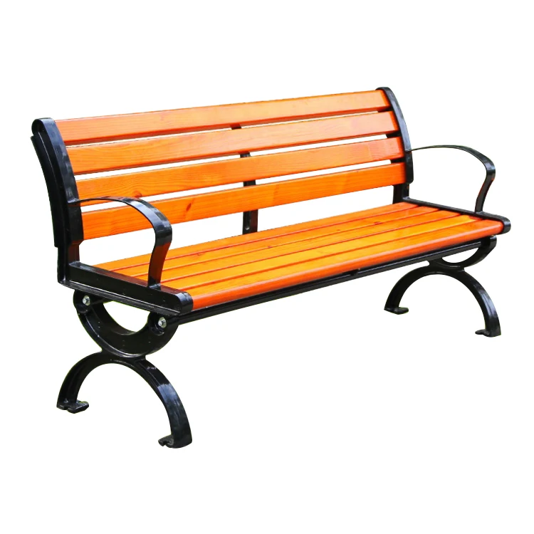 Custom public park bench cast iron legs