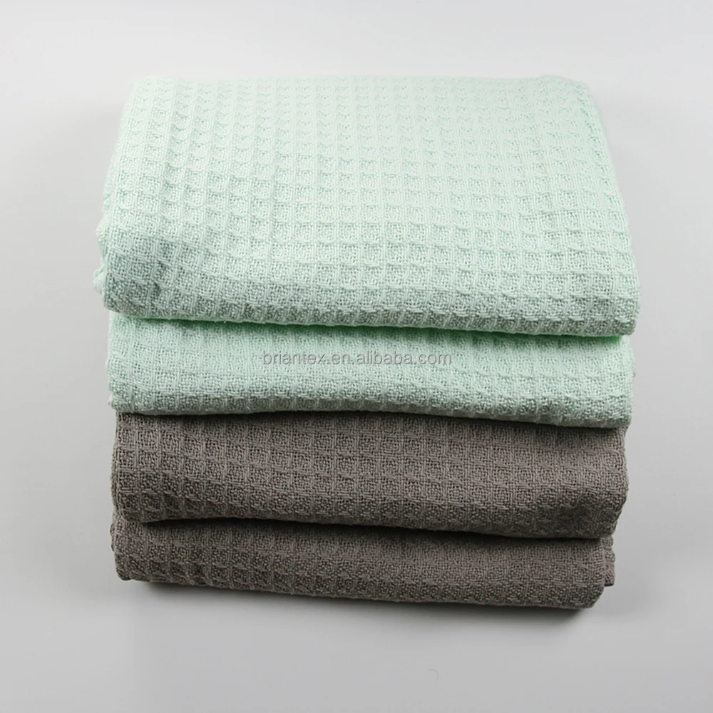 Briantex 100%cotton knitted baby blanket high quality cellular cot blanket