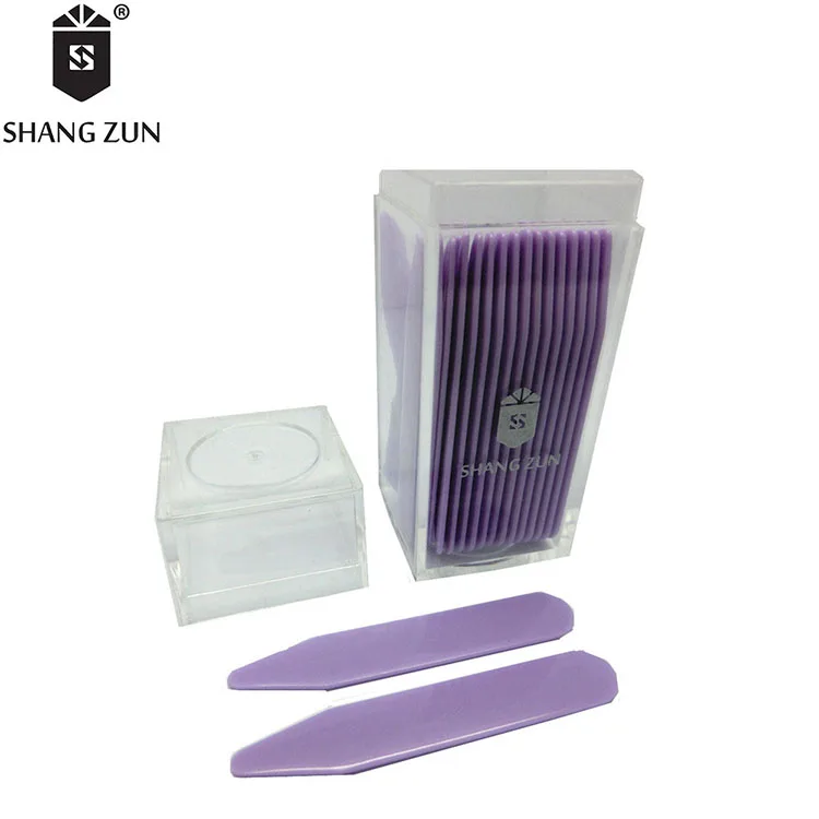 Cheap custom high quality portable durable plastic men shirt collar stays 20 PCS
