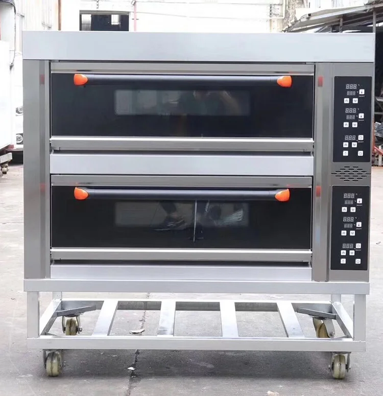
Commercial free standing pizza cake cooking gas blue flame 2 deck gas baking oven prices in pakistan 