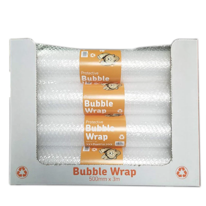 Wholesale Custom Size Logo Poly Air Bubble Film Cushion Bubble Roll for Bubble Roll for Protective Packaging Transparent