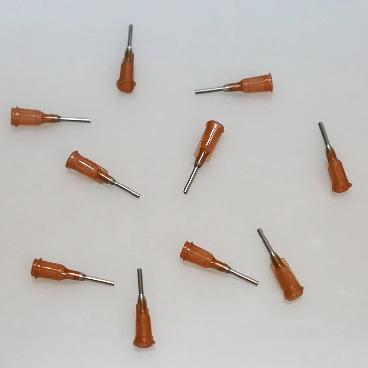 
metal syringe needle luer lock dispensing tip for glue syringe 