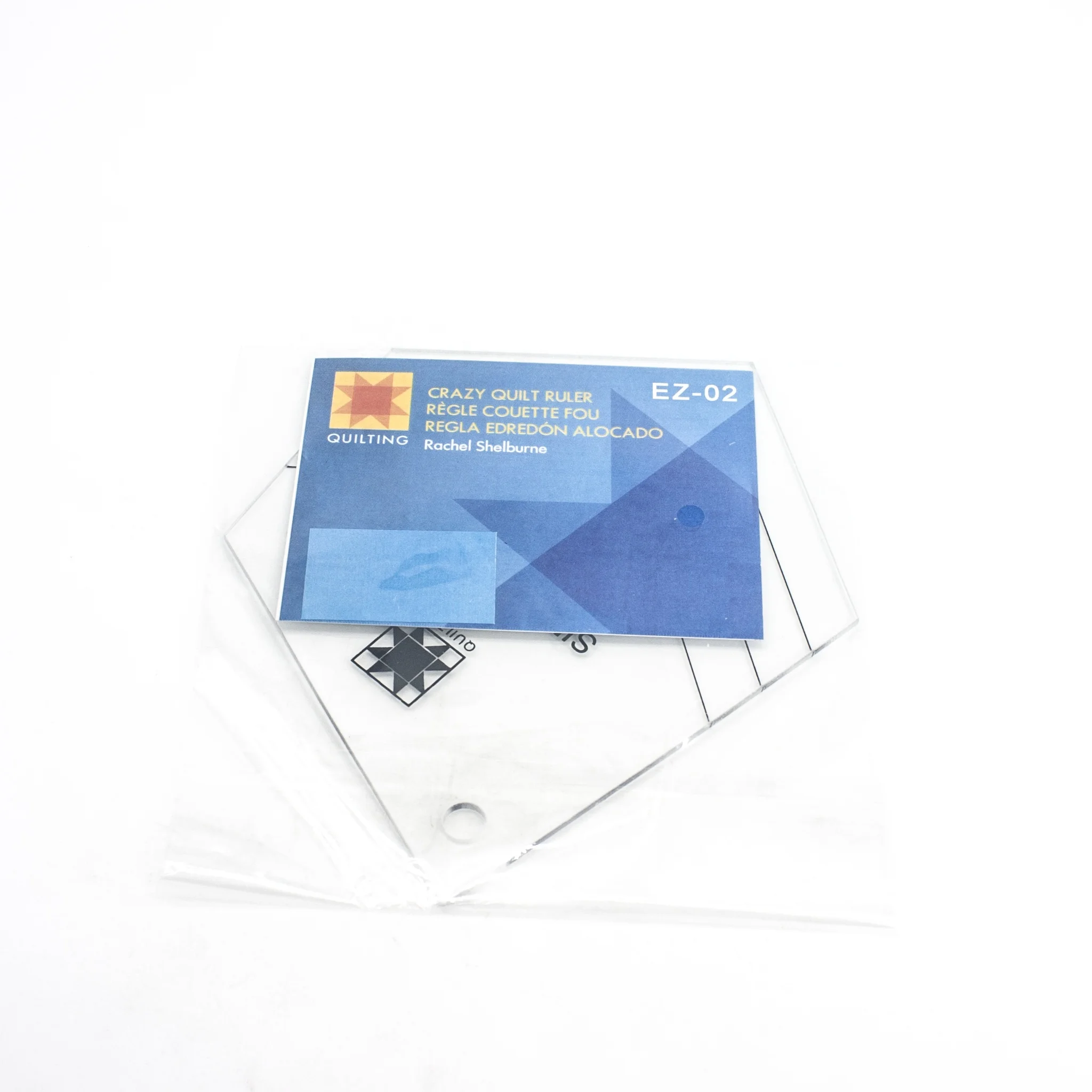 
EZ-02 Acrylic Simply Crazy Template Ruler by Rachel Shelburne Quilting Ruler for Cutting Sewing Tailor Patchwork Supplies 
