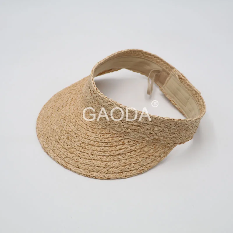 Beach lady straw hat wide brim sun visor hat