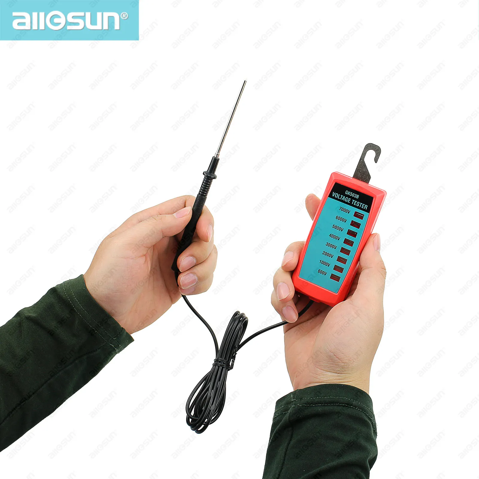 Electric Fence Voltage Tester 600V to 7000V Fence Controllers Neon Lamps No Battery Voltage Detector Pocket Size all-sun GK503B