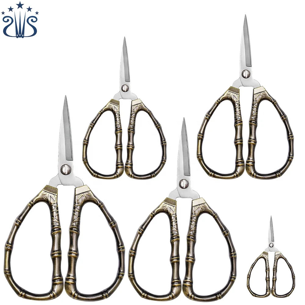 Bamboo Step by Step Stainless Steel Vintage Craft Scissors &Embroidery Scissors