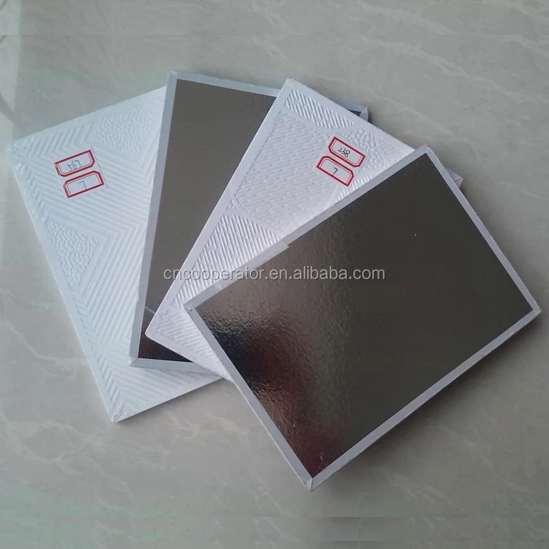 gypsum board false ceiling, foil back, beautiful pvc film coating,996,238,567, white color