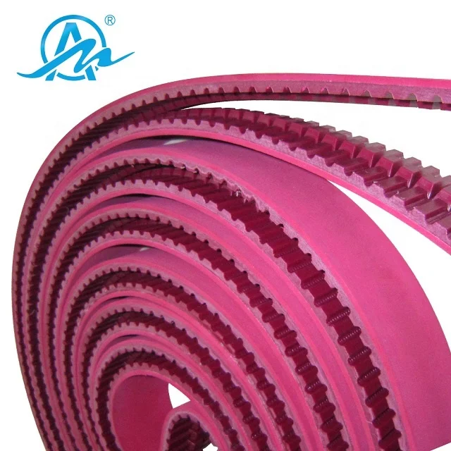 Special processing ATK10+3T red transmission belt with 3T red rubber coated