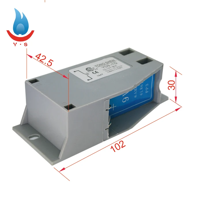 9V pulse igniter for fireplace  9V pulse igniter  Yongshen YD9-1D