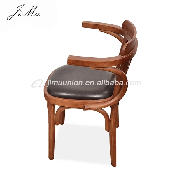 French Antique Vintage Style Dining Chair For Restaurant Solid Wooden Carved Back Dining Chair For Restaurant