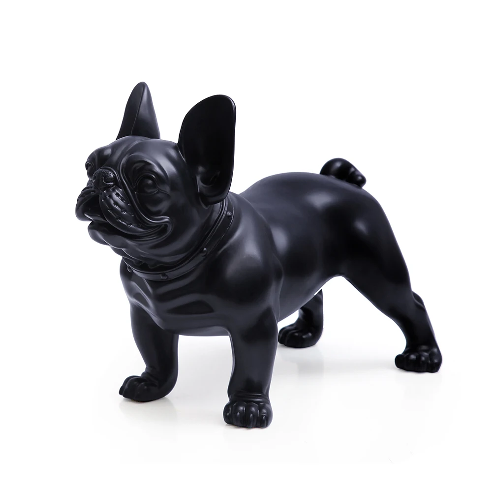 Fashion Lifelike Bulldog Mannequin Display Plastic Pet Dog Model