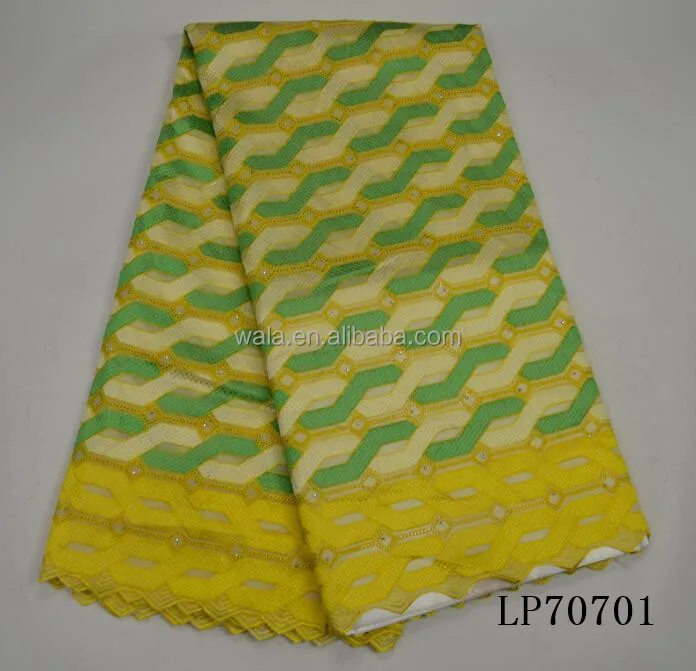 LP70701 good quality swiss voile lace fabric/blue color swiss cotton lace fabric/african garment lace