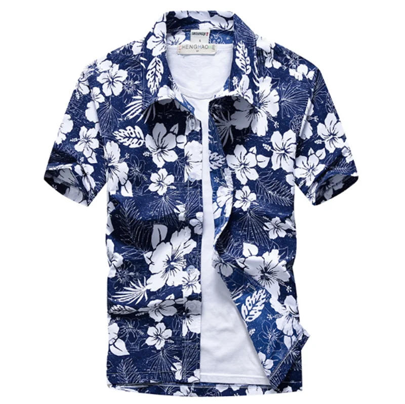 Hot- Sale Summer Man Printed Shirt Beach Hawaiian Shirt Wholesale