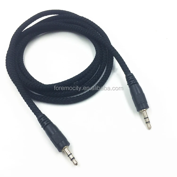 Top Selling on alibaba 3.5mm jack male to male nylon braided aux audio cable