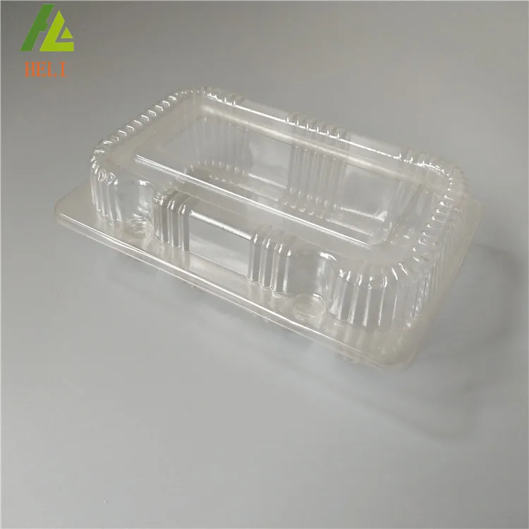 Medium Hinged PET Plastic Pie Slice cheese cake Container