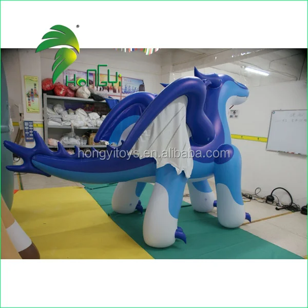 Showy Strong  Inflatable Zenith Dragon Inflatable Blue Dragon With Big Wings