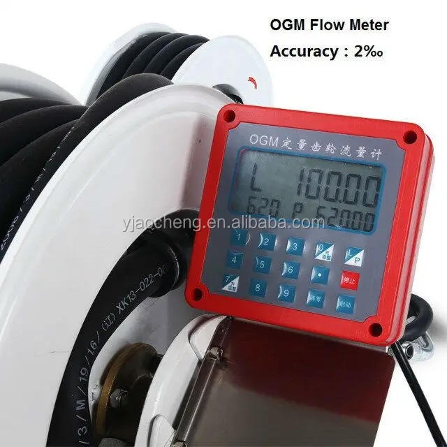 DC Mini Fuel Dispenser Hose Reel / Diesel Hose Reel with OGM Flow Meter