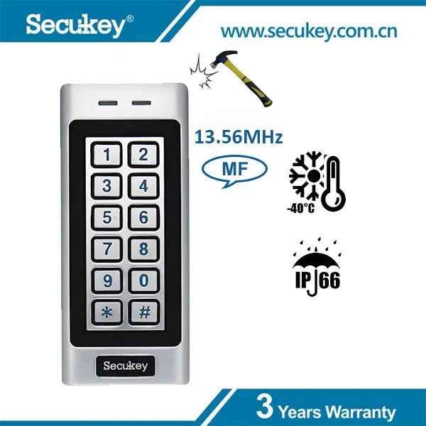 Водонепроницаемый контроля доступа iso 14443A совместимый IC/MF карты/Fobs клавиатур reader
