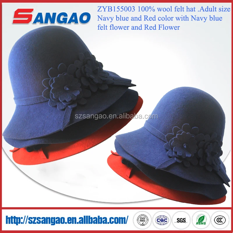 Wholesale Fashion Woman Tibet Felt Hat Cheap Felt Cowboy
