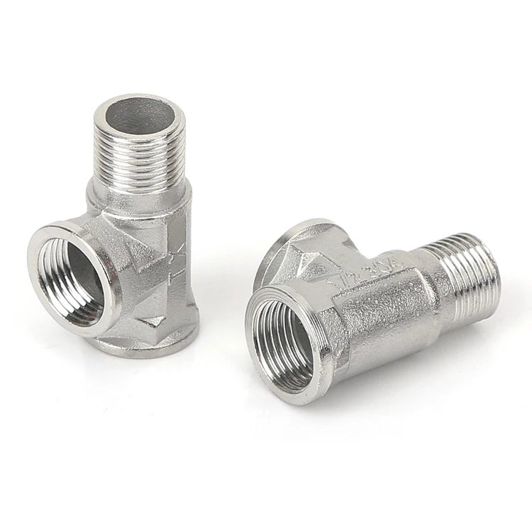 stainless steel 201 304 pipe tee fitting SUS male female threads tee fitting water plumbing pipe equal tee fitting