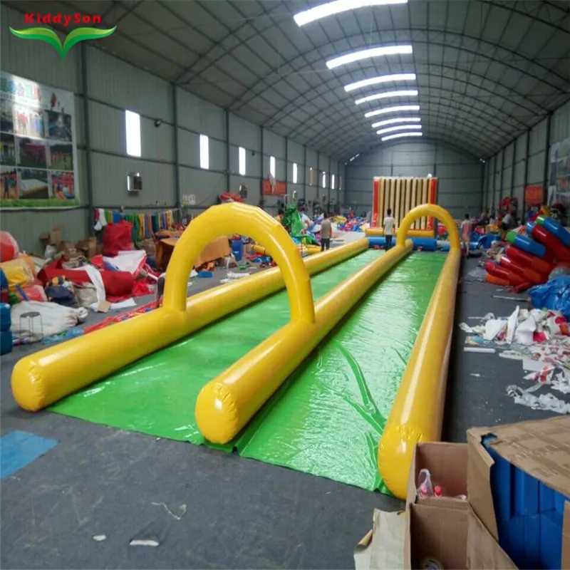 Outdoor exciting very long Inflatable Water slide, durable PVC Inflatable Water park slide tube for kids and adults