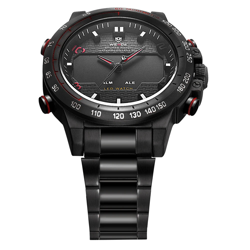 
Watch Men 2019 Sport Back Light LED Display Analog Alarm Auto Date Military Army Stainless Steel Strap Quartz Watch 