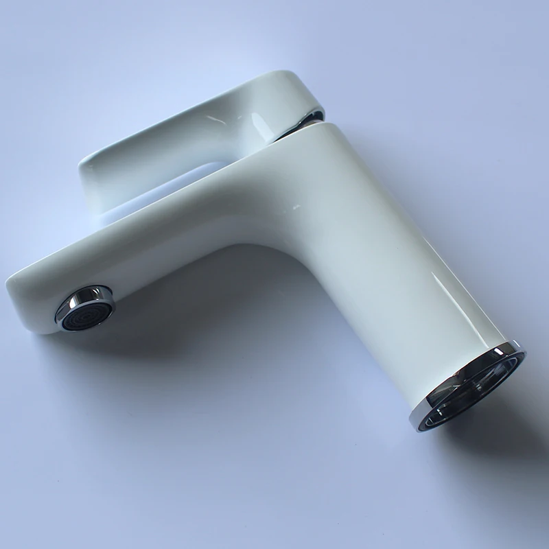 Spark factory bathroom white wash basin mixer taps