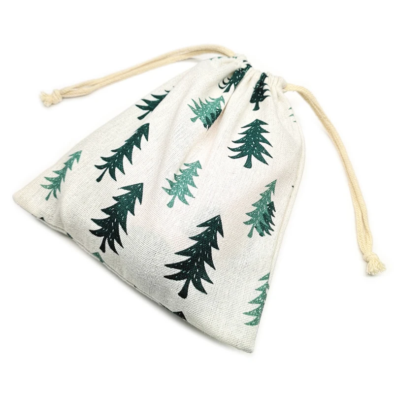 Custom Rotary Screen Printing Cotton Drawstring Blower Pouch Bag