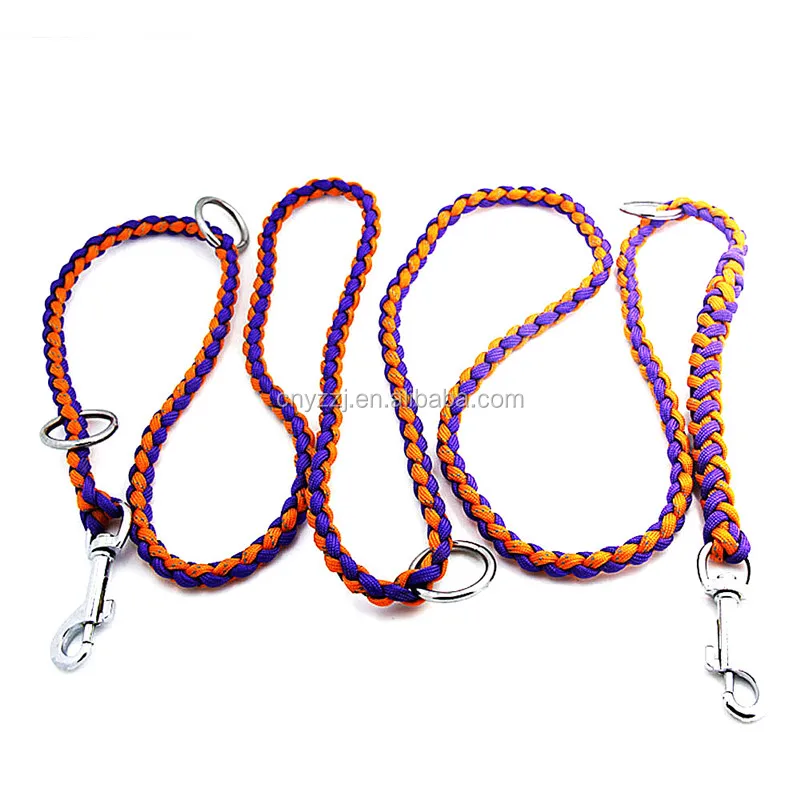 Reflective Braided Handmade Paracord Rope Dog Leash Patterns for Walking Collar and Hiking Sale