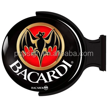 Bacardi Acrylic Round Led Double Sided Light Box