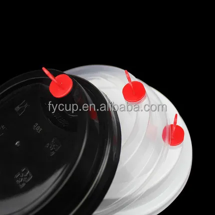 disposable pp plastic clamshell,boba tea cup with lids,feiyang95mm plastic cup lid