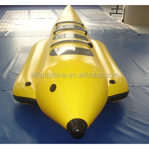 
custom colours logo banana boat 3-seat inflatable banana boat water game aqua toy 